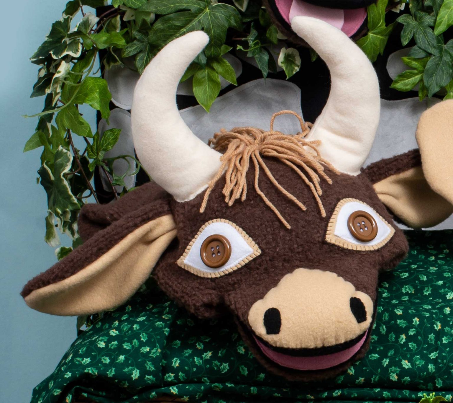 Cow Puppets ReadyMade Performance Puppets Miss Fitz Puppets